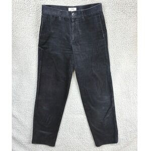 COS Corduroy Pants Straight Leg Mens 30R Black Trousers Cotton Casual Minimalist